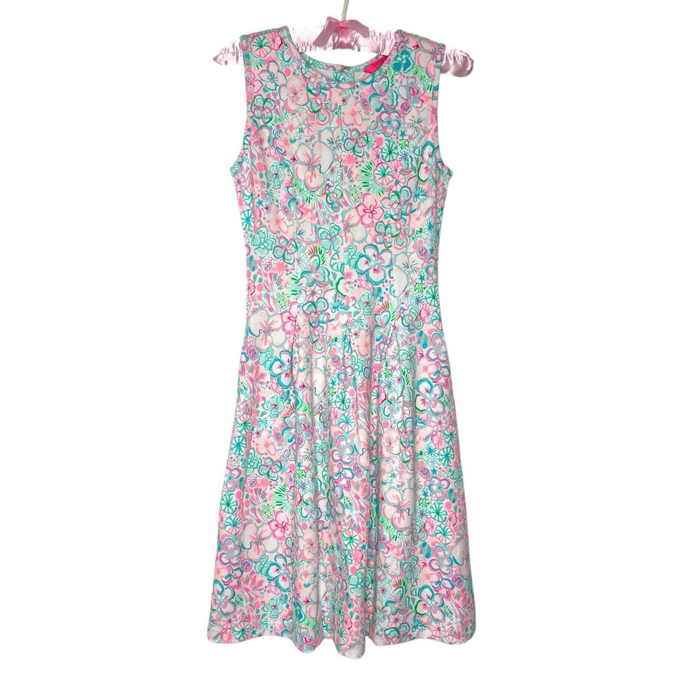 NWOT Lilly Pulitzer Kinsey Dress XS Resort Pink Love Bug Beachy Colorful Pockets - Picture 3 of 8